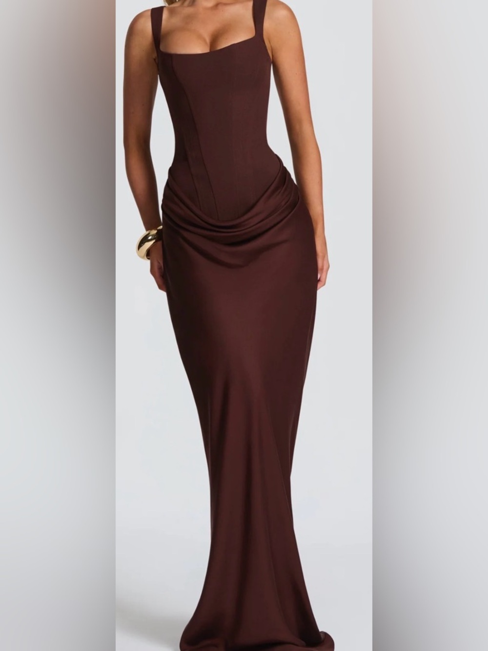 NWT CORNELIA MAXI DRESS - PLUM BROWN